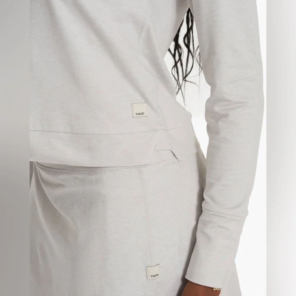 NWT Vuori Halo Essential Hoodie in Salt Heather sz L - Picture 5 of 10